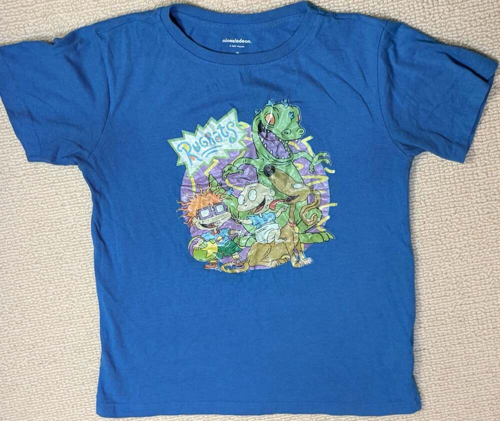 Nickelodeon Rugrats Size 16 Blue Graphic T-Shirt